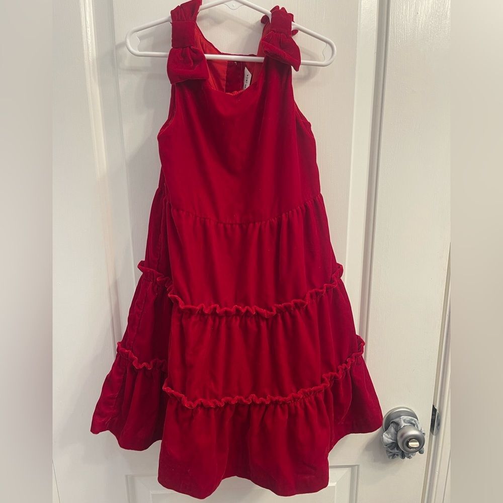 Janie and Jack Ruby Tiered Velvet Dress